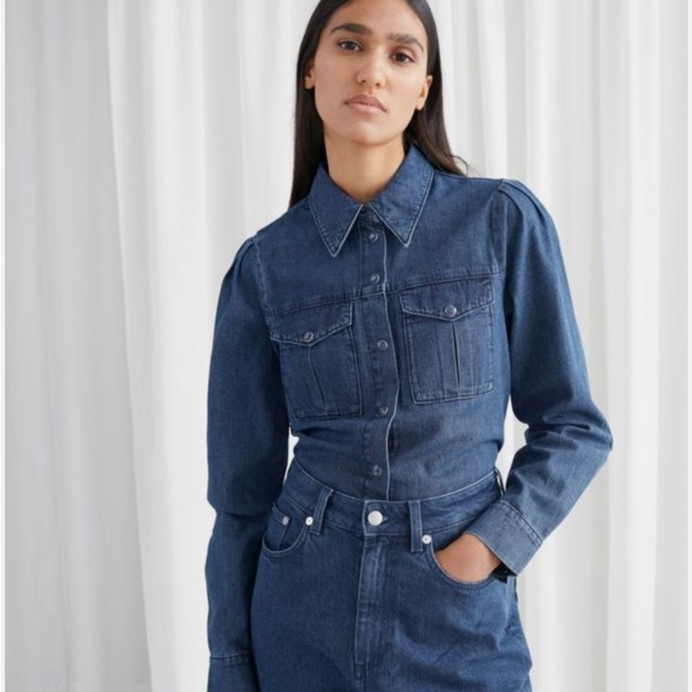 & OTHER STORIES organic cotton denim shirt - very new
